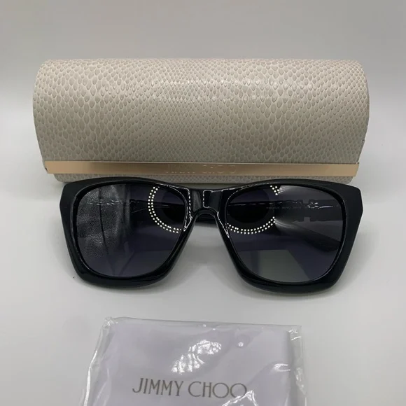 NWT Jimmy Choo Rikki cat eye sunglasses. JIMMY CHOO Rikki black cat-eye sunglasses | Harvey Nichols main image 2